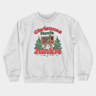 Christmas Movie Junkie, Retro Christmas, Popular Christmas Crewneck Sweatshirt